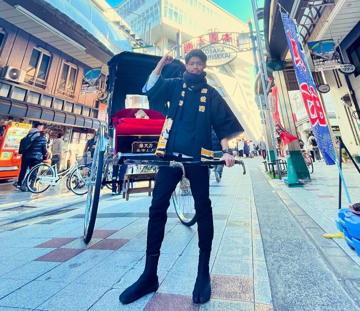 新世界で俥夫をしている池川太揮さん
