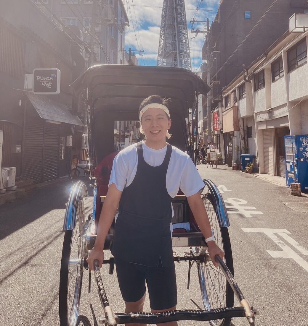 新世界で俥夫をしている田野兼三さん
