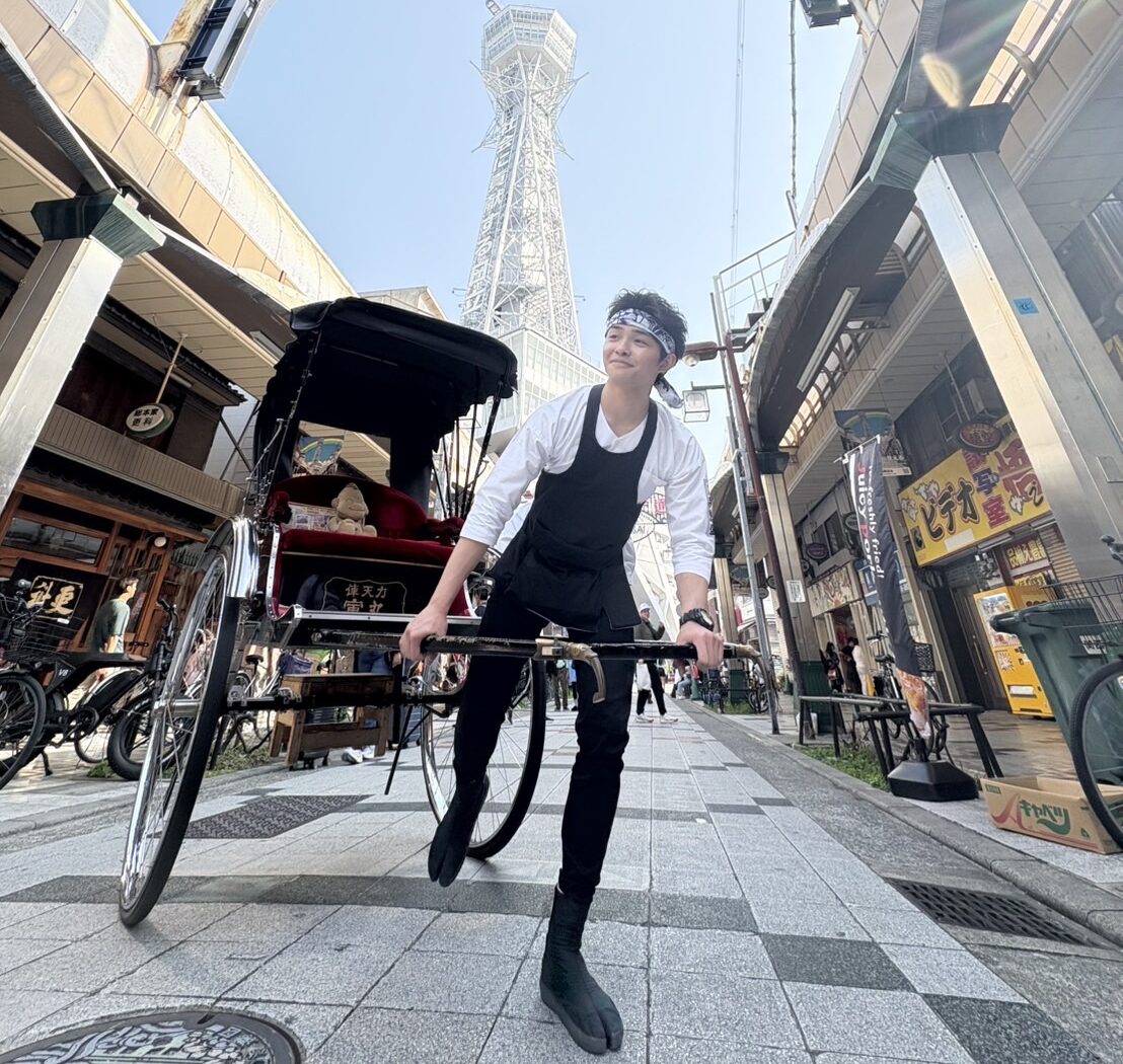 新世界で俥夫をしている吉岡祐嗣さん