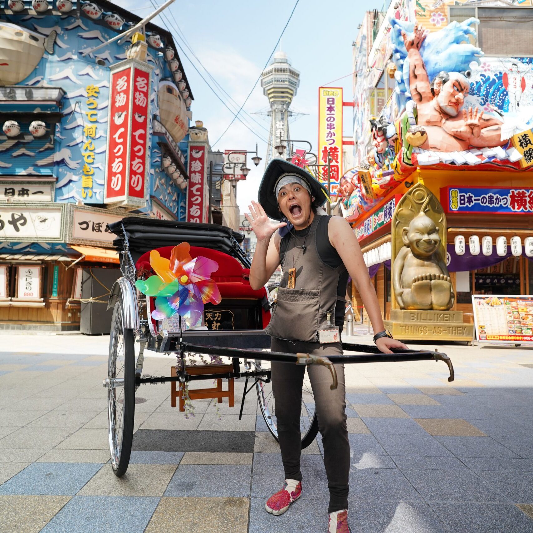 新世界で俥夫をしている原田崇大さん